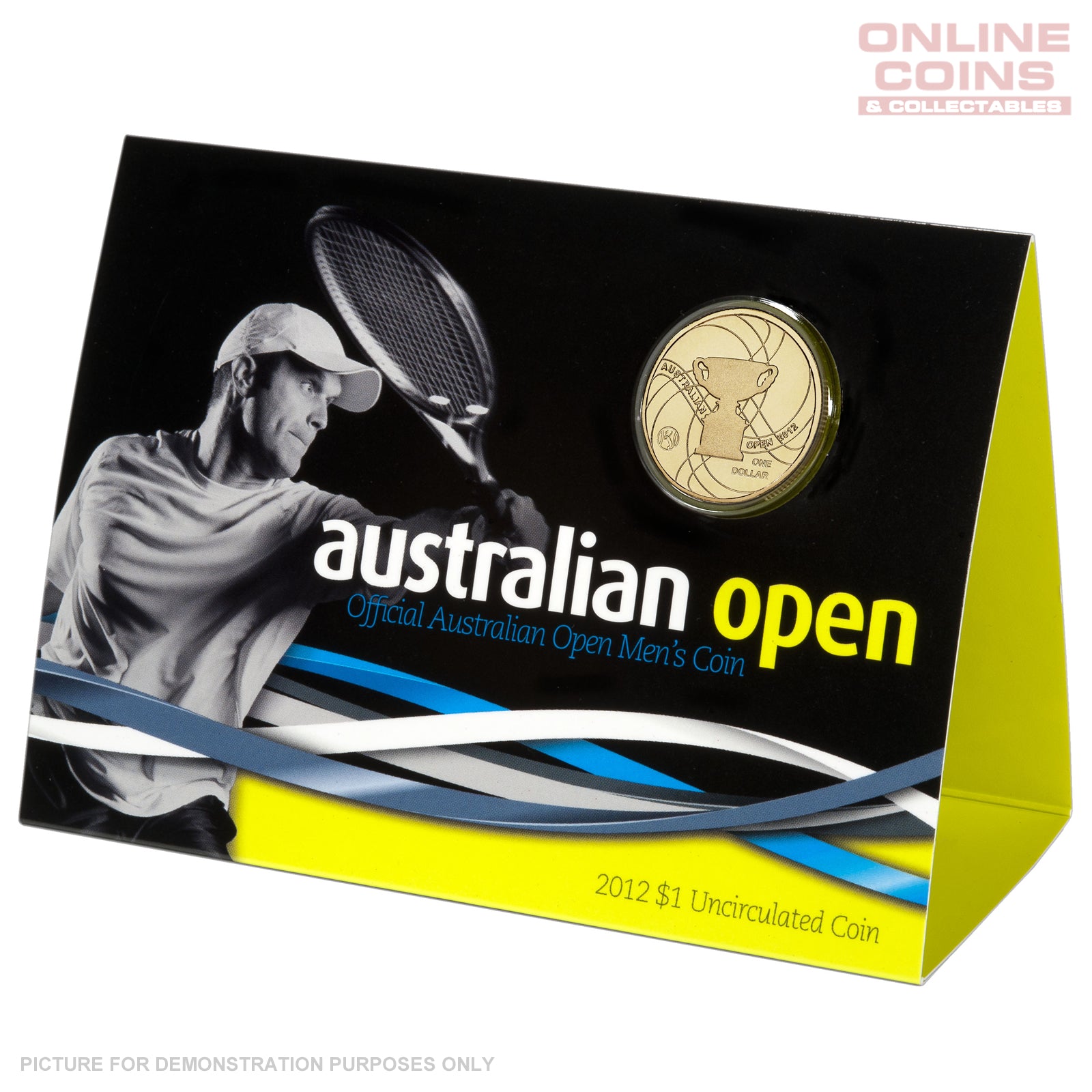 2012 Royal Australian Mint - Men's Australian Open - $1 Uncirculated Carded Coin